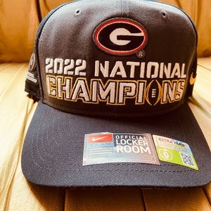 UGA official on the field 2022 National Championship hat